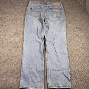 IZOD Luxury Sport Mens Blue Light Wash Straight Leg Denim Jeans 36x34 Cotton